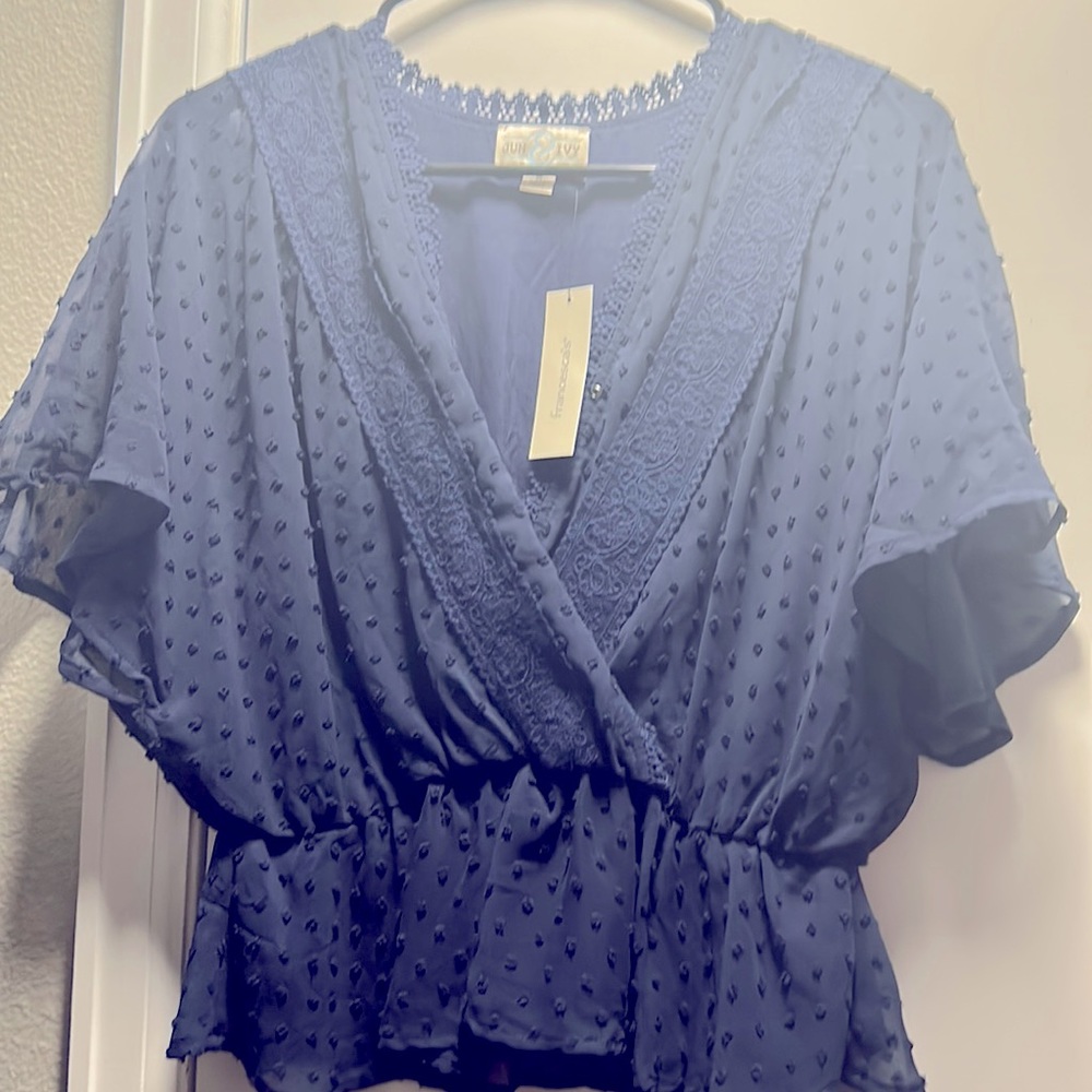 Medium Navy Blue Francesca’s Blouse